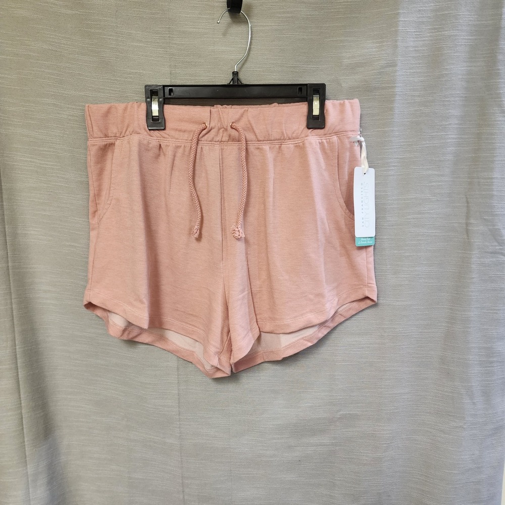 San Francisco City Lights Arianna Shorts Pink Mauve Lounge Drawstring Large NWT